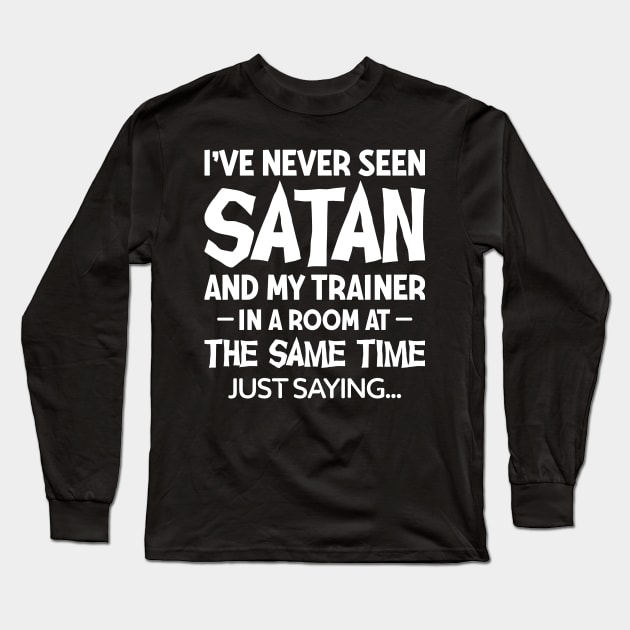 Satan and my trainer Long Sleeve T-Shirt by Imutobi